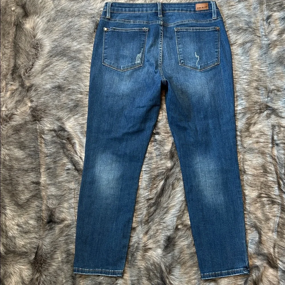 Judy Blue Relaxed Fit Jeans Dark Wash Blue Stretch Denim Women’s 32 - Picture 4 of 12